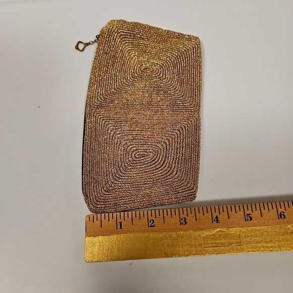 Vintage Small Gold Beaded Clutch - Picture 6 of 6
